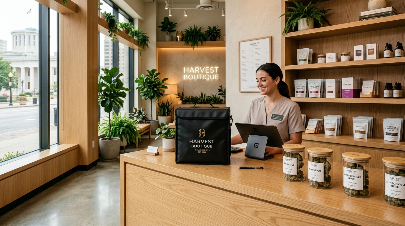 Catbird Muscrow Canna storefront and premium cannabis delivery service in Columbus Ohio